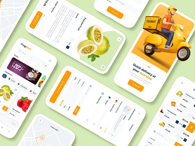 Food Delivery App design minimal ui ux