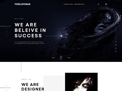 Portfolio Web Template design illustration minimal ui web website