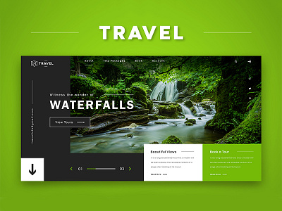 Travel design illustration minimal ui web website