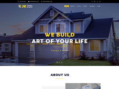 Construction & Build design illustration minimal ui web website