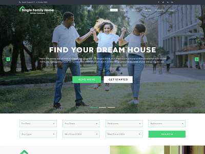 House Rent Web Template design illustration logo minimal ui web website