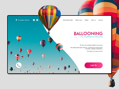 Landing Page. Ballooning