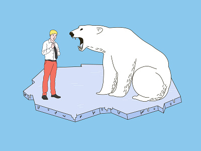 you idiot! climate climate change global warming ice illustration polar bear sustainability