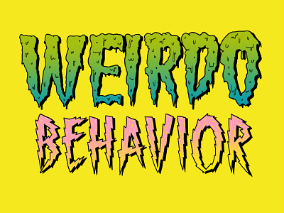 WEIRDO BEHAVIOR 80s 90s glarly illustration punk rad sticker sticker art sticker design