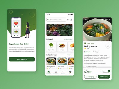 VegeShop App UI (Grocery App)