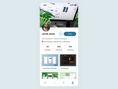 User Profile UI #DailyUI Day 05 adobexd dribbble flatdesign interactiondesign landingpage ui gradient uidaily uidesigner uitrends uiuxdesigner uxbrainy uxdesignmastery uxigers uxinspiration uxuidesign