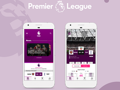 Premier League App Fantasy Design