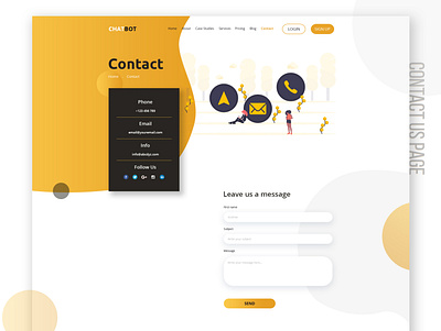 Contact page colorful corporate design design minimal design professional design ui ux web web ui design website design