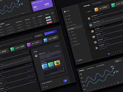 Message Interface admin panel analytics app app design colorful dark dashboard design design e commerce interface design message minimal design night mode order tendy design ui user experience user interface ux website design