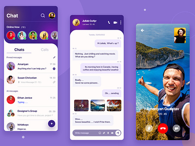 Chat app app app deisng chat app chat interface chat web application chatbot colorful messanger app minimal design mobile app skype trend 2022 trendy desing ui user experience deisng user interface design ux video call video chat whats app