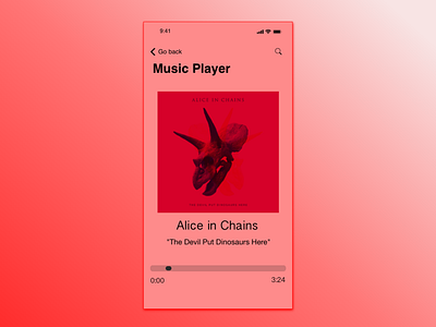 009 app challange dailyui design feedback minimal music music app player red ui ux xd