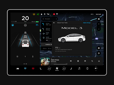 Tesla Model 3 UI