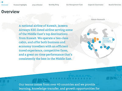 Jazeera Airways Annual Web Report airways jazeera landing map navigation network report route