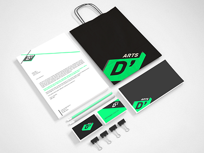 D'ARTS \\ Stationery brand brand design branding darts logo logo design stationery stationery design