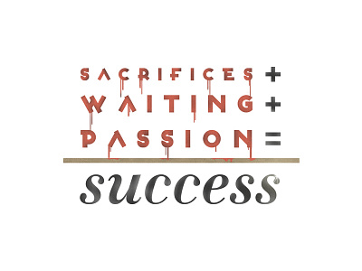 the rule for success typo typography