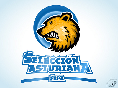 FPBA Logo design american basket bear blue brand design football logo selection style team university