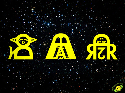 Star Wars Caligram Design caligram character darth vader design font futura r2d2 star starwars typography wars yoda