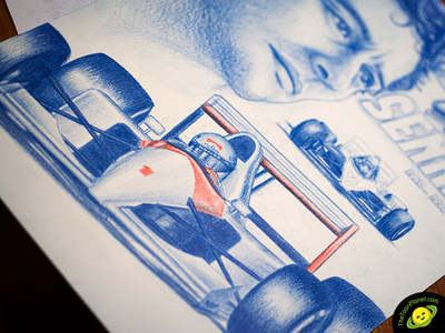 Legendary F1 driver tribute illustrator