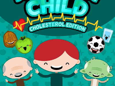 Healthy Child Video Game Cover Design art artwork character children design flat game health healthy child illustration vector video game