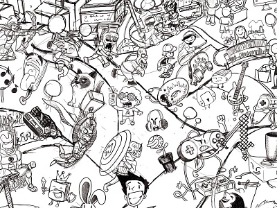Metropoli Gijon Illustration Sketch Drawing anime characters cintiq comic design digital doodle drawing illustration manga otaku sketch