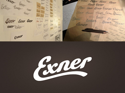 Exner - sketch bakery calligraphy custom lettering identity lettering logo logotype mark typography