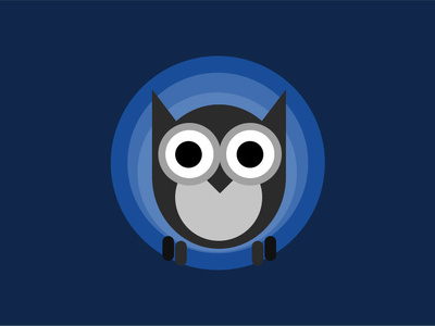 Nightowl app blue icon app iconagraphy owl