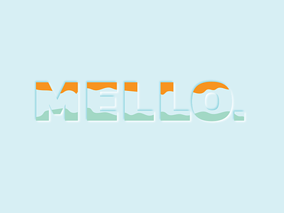 Mello design logo typography vector