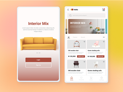 mello Interior app app design ui ux