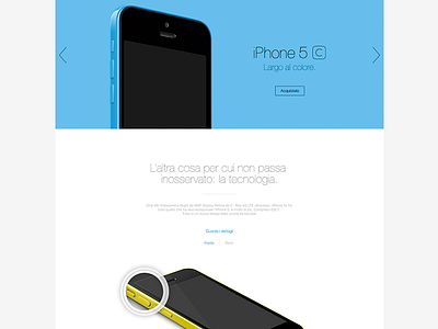 iPhone 5C - Landing page concept flat iphone landing page minimal product real pixels redesign school ui