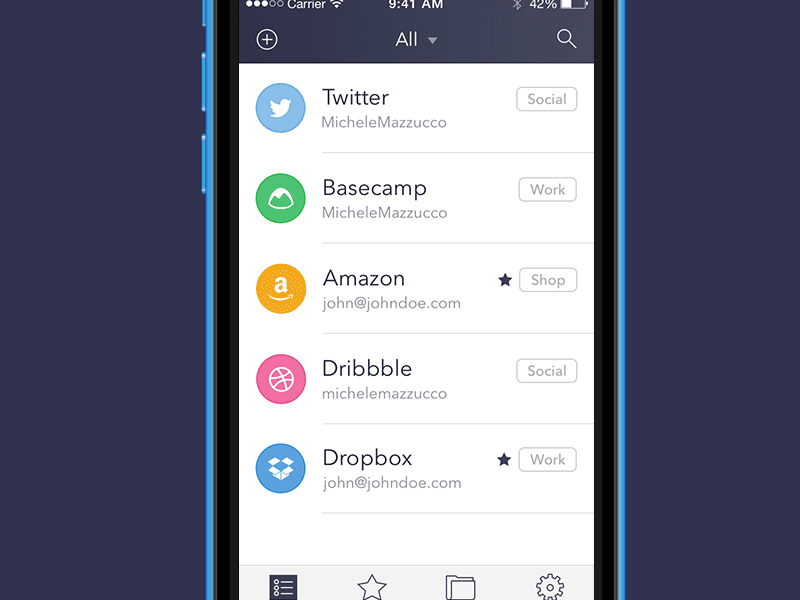 Password Manager App By Michele Mazzucco On Dribbble