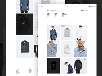 E-commerce redesign e-commerce elegant minimal mock-up redesign shop template ui views