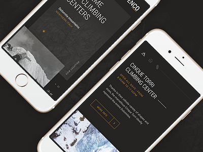 Enco - Extreme climbing centers black interface minimal ui ui design website