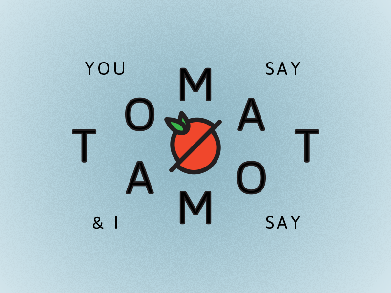 You Say & I Say Tomato sticker mule fun logo