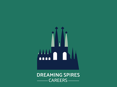 Dreaming Spires Logo animation brand identity branding design illustration illustrator logo logo design minimal typography