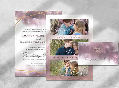 Watercolor Wedding Invite + Save the Dates invite invite design invites savethedate watercolor wedding wedding card wedding invitation wedding invite