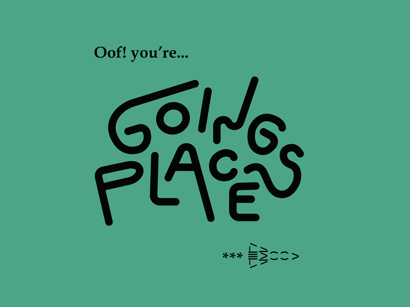 Going Places animated design emoticon encouragement going places oof rocket text type