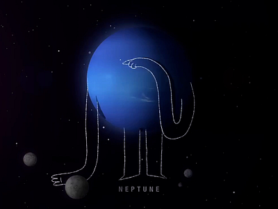 Neptune alien animated animated gif animation animation 2d animation after effects character design illustration motion design neptune space