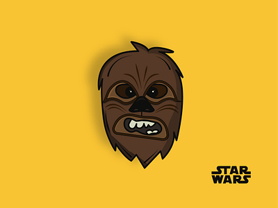 Star Wars - Chewbacca cartoon character characterdesign chewbacca chewie digital art fanart graphicdesign illustration illustrator star wars vector illustrator