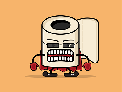 Toilet Paper Boxer beast boxer character coronavirus digital art fighters graphic design illustration illustrator paper superhero toilet toilet paper toiletpaper vector virus warrior webdesign