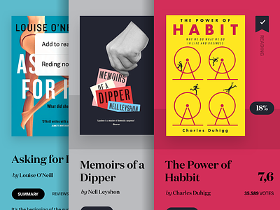 Book details — Goodreads books colours domaine display goodreads typography ui ux
