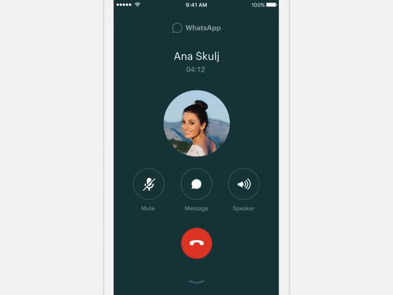 Whatsapp Minimize Call — Concept animation call chat inbox messages ui ux whatsapp