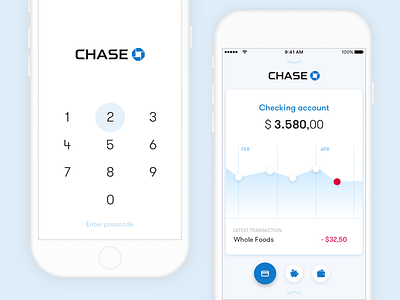 Mobile banking concept banking cards chase concept fintech ios mbanking mobile ui ux