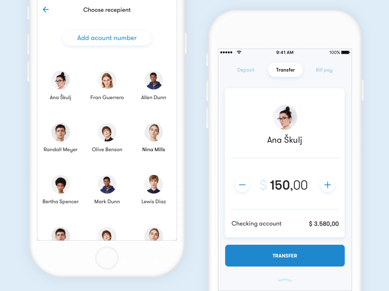 Mobile banking - New Payment fintech mbanking cards ios ui ux chase concept banking mobile