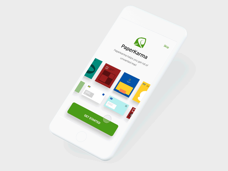 Paperkarma - Onboarding animation interface simple ui ux on-boarding animation