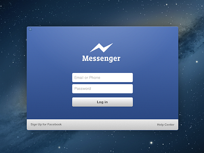 Facebook Messenger | Concept clean concept facebook form ios login messenger signup social ui ux