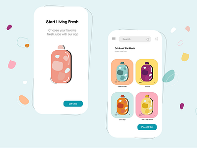 Ui Design for Live Fresh Juice App