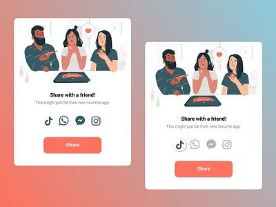 Daily UI #010 - Share Button 010 app sharing daily ui daily ui challenge figma jamaican ui designer share share app share button share via ui ui design