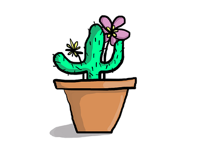 Water Me! aesthetic bohemian cacti cactus cartoon character color design floral flowers illustration pinterest plants