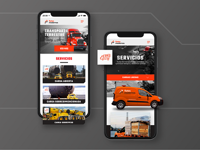 Fletes Modernos Mobile UI app asset brand design homepage icon interface landingpage logistic mobile mobile ui typography ui uiux ux web website