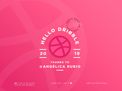 Hello dribble badge debut hello dribble logo typography